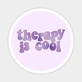 Therapy is Cool Purple Magnet